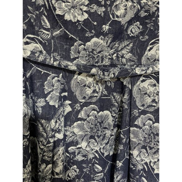 Baltic Born Women’s Jacquard Blue Denim Strapless Belted Printed Dress Size L - Picture 5 of 14